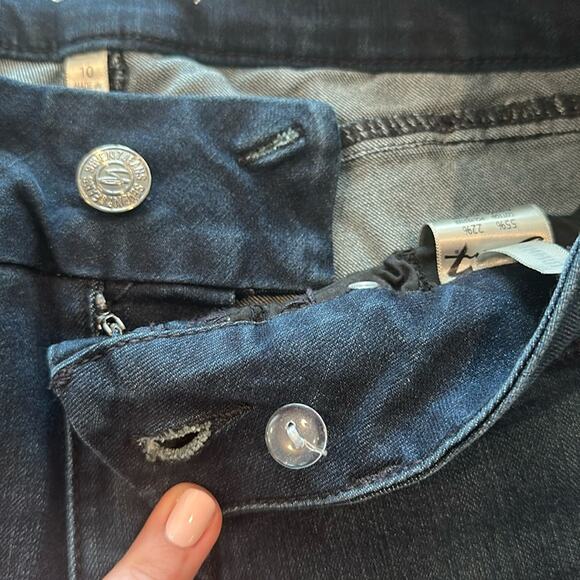 Seven7 10 Tummyless Darkwash Non-Distressed Skinny Jean - Picture 5 of 10